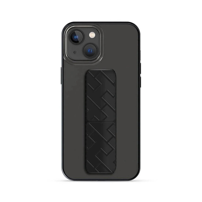Hyphen Grip Holder Case for iPhone 14 Plus - Black - حامي هاتف